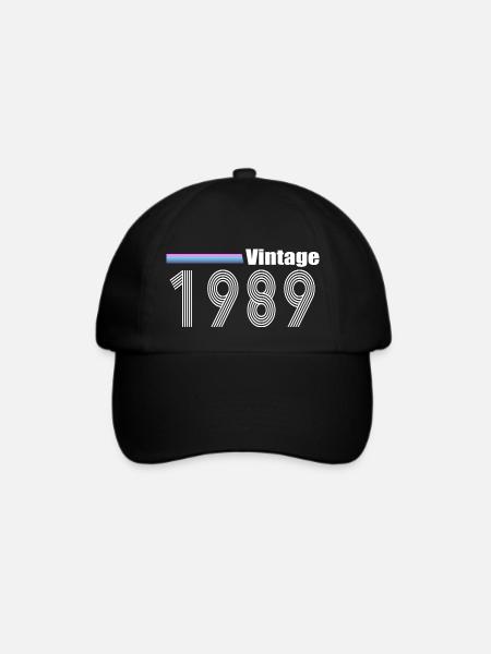 1989 - Baseballkappe - Schwarz/Schwarz