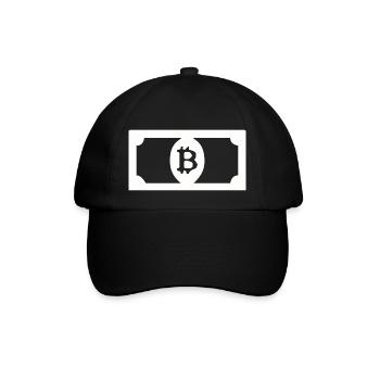 Bitcoin-Dollar - Baseballkappe - Schwarz/Schwarz - Vorne