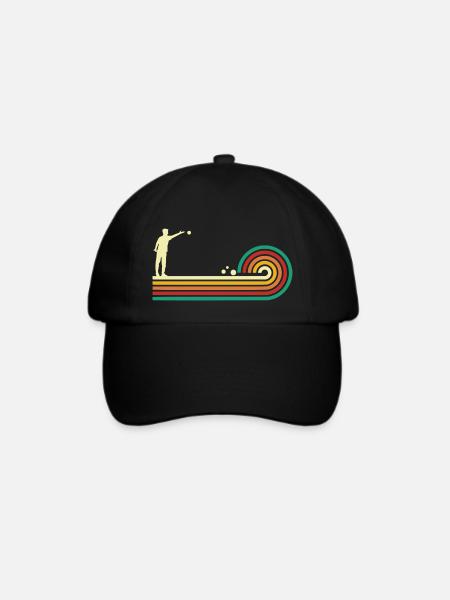 Petanque Humor Boccia Geschenk Humor Petanque - Baseballkappe - Schwarz/Schwarz