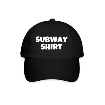 U-Bahn-T-Shirt, Belästigung, U-Bahn - Baseballkappe - Schwarz/Schwarz - Vorne