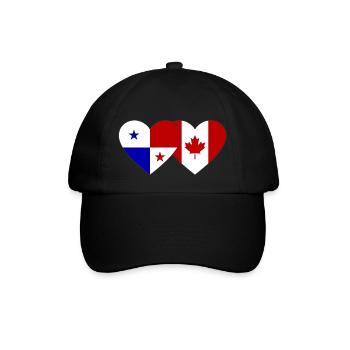 Panama Kanada Flagge - Baseballkappe - Schwarz/Schwarz - Vorne