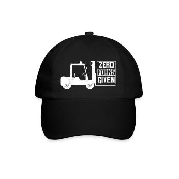 Zero Forks Given Forklift Forklifter Operator - Baseballkappe - Schwarz/Schwarz - Vorne