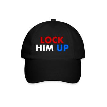 Lock him up - Baseballkappe - Schwarz/Schwarz - Vorne