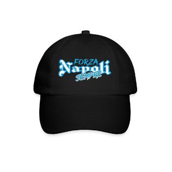 Fußball Neapel Forza Napoli sempre - Baseballkappe - Schwarz/Schwarz - Vorne
