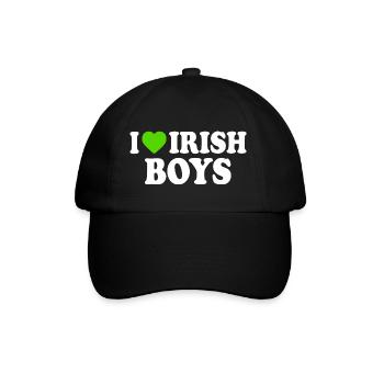 I love irish boys - Baseballkappe - Schwarz/Schwarz - Vorne