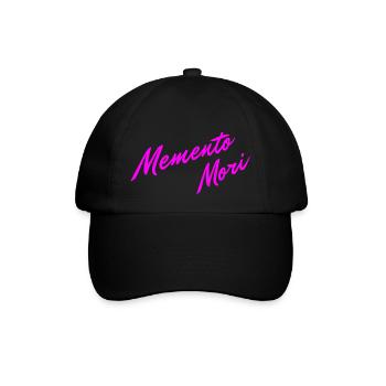 Memento Mori Farbenfroh - Baseballkappe - Schwarz/Schwarz - Vorne