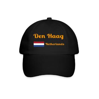Den Den Haag Niederlande - Stilvolle Drucke - Baseballkappe - Schwarz/Schwarz - Vorne
