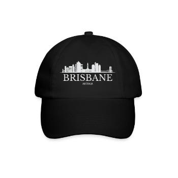 Brisbane Skyline, Brisbane, Australien - Baseballkappe - Schwarz/Schwarz - Vorne