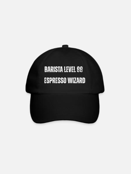 Barista Level99 Espresso Wizard - Baseballkappe - Schwarz/Schwarz