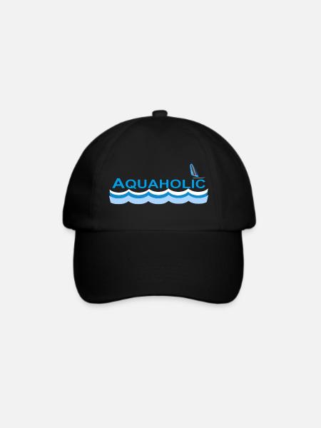 AQUAHOLIC - Baseballkappe - Schwarz/Schwarz