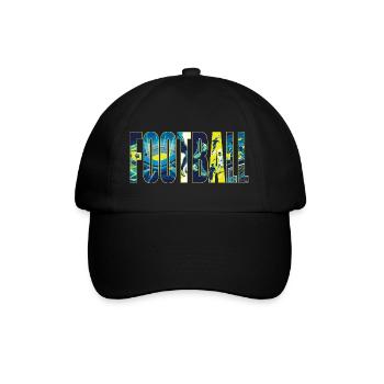 Fußball-Fußball-Fan-Spieler - Baseballkappe - Schwarz/Schwarz - Vorne