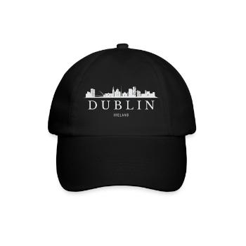 Skyline von Dublin, Dublin, Irland - Baseballkappe - Schwarz/Schwarz - Vorne