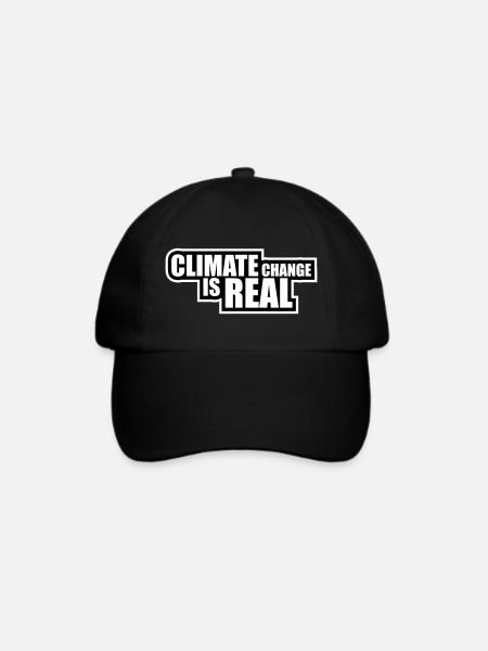 Climate Change Is Real Klimawandel Wissenschaft - Baseballkappe - Schwarz/Schwarz