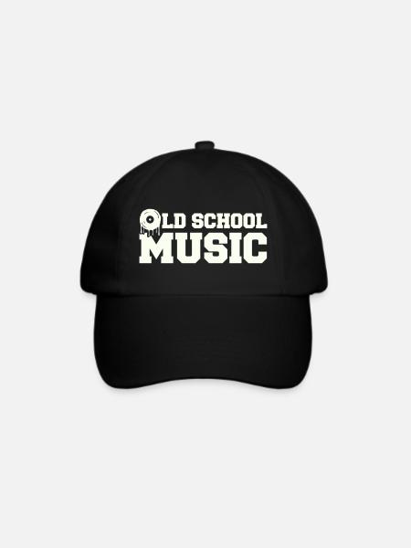 Old School Music Retro Grooves - Baseballkappe - Schwarz/Schwarz