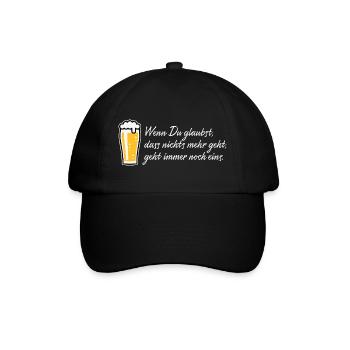 Wenn Du Glaubst, Dass Nichts Mehr Geht (Bier NEG) - Baseballkappe - Schwarz/Schwarz - Vorne