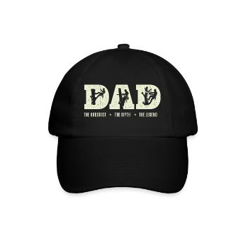 Der Arborist, die Legende – Lustiges Arborist-Geschenk - Baseballkappe - Schwarz/Schwarz - Vorne