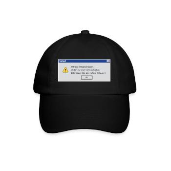 Error_Message - Baseballkappe - Schwarz/Schwarz - Vorne