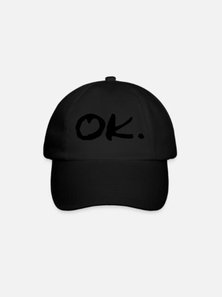 ok - Baseballkappe - Schwarz/Schwarz