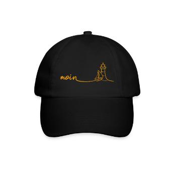 MOIN Segelboot Leuchtturm - Baseballkappe - Schwarz/Schwarz - Vorne