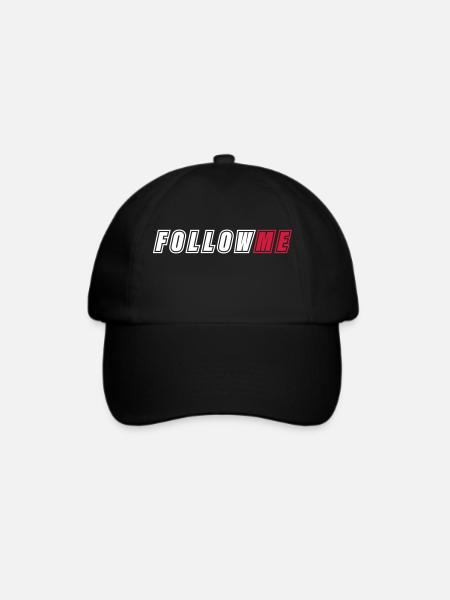 FOLLOW ME - Baseballkappe - Schwarz/Schwarz