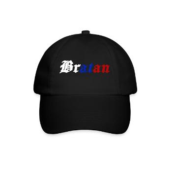 bratan Jugendwort lustiges vintage design - Baseballkappe - Schwarz/Schwarz - Vorne