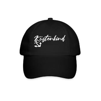 Küstenkind - Ostsee, Nordsee, Heimat (D.I.Y.) - Baseballkappe - Schwarz/Schwarz - Vorne