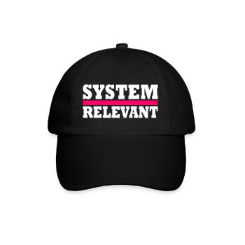 System relevant - Baseballkappe - Schwarz/Schwarz - Vorne