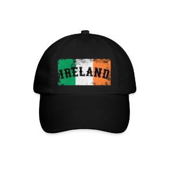 Irland - Irland Flagge - Baseballkappe - Schwarz/Schwarz - Vorne