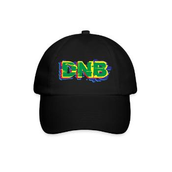 DNB Drum n Bass Junglist Heavy Glitch - Baseballkappe - Schwarz/Schwarz - Vorne