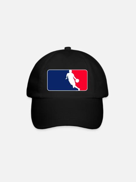 Basketball Logo - Baseballkappe - Schwarz/Schwarz