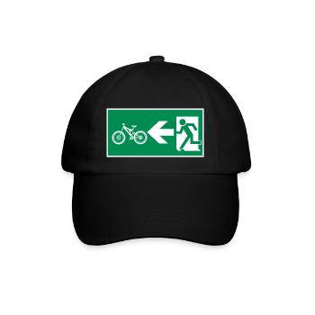 Fahrradfahren Notausgang Rennrad Mountainbike - Baseballkappe - Schwarz/Schwarz - Vorne