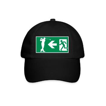 Notausgang zum golfplatz Golf Hobby Design - Baseballkappe - Schwarz/Schwarz - Vorne