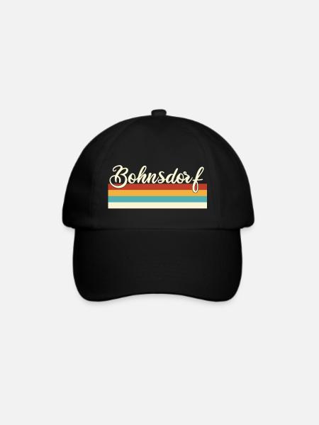 Bohnsdorf - Treptow - Köpenick - Berlin - Retro - Baseballkappe - Schwarz/Schwarz