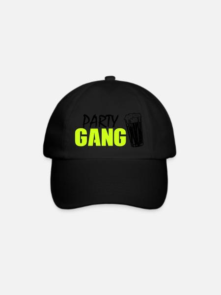 Party Gang - Baseballkappe - Schwarz/Schwarz