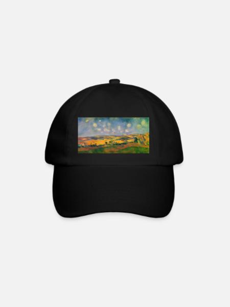 Naturzauber in ruhiger französischer Landschaft - Baseballkappe - Schwarz/Schwarz