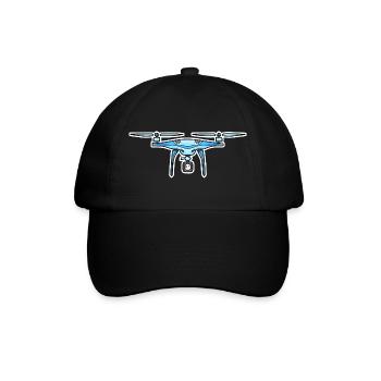 Drone Drohne Drohnen - Baseballkappe - Schwarz/Schwarz - Vorne