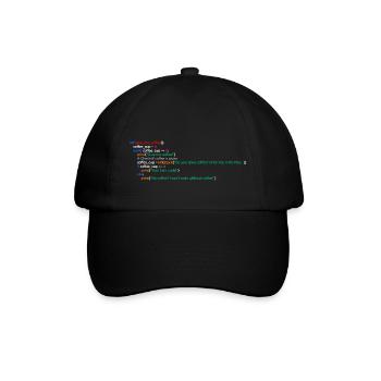 Kaffee, Programmierung, Lustig, Coffee - Baseballkappe - Schwarz/Schwarz - Vorne