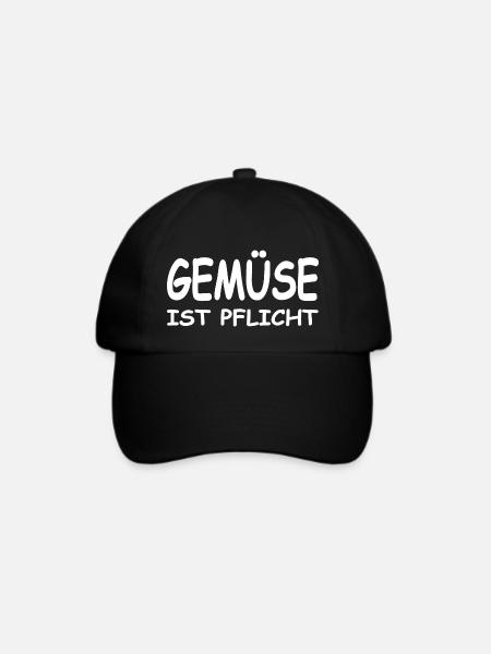 Gemüse - Baseballkappe - Schwarz/Schwarz