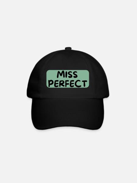 Miss Perfect - Baseballkappe - Schwarz/Schwarz