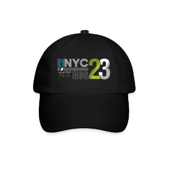 Urban Streetwear Nummer 86 Design - Baseballkappe - Schwarz/Schwarz - Vorne