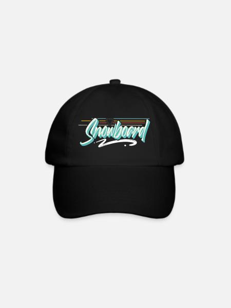 Snowboard - Baseballkappe - Schwarz/Schwarz