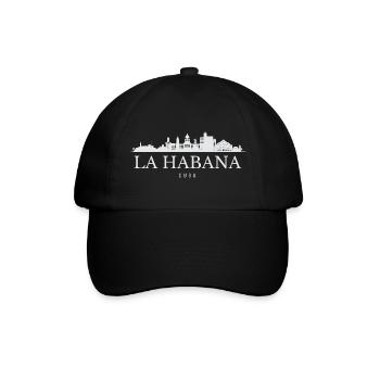 Skyline von Havanna, Havanna, Kuba - Baseballkappe - Schwarz/Schwarz - Vorne
