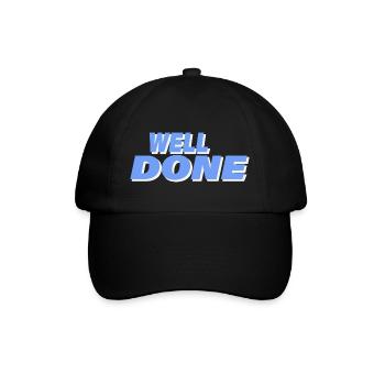 WELL DONE - Baseballkappe - Schwarz/Schwarz - Vorne