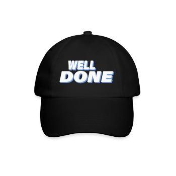 WELL DONE - Baseballkappe - Schwarz/Schwarz - Vorne