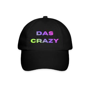 Das Crazy - Baseballkappe - Schwarz/Schwarz - Vorne