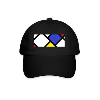 Gegenkomposition nach "De Stijl" - Baseballkappe - Schwarz/Schwarz - Vorne