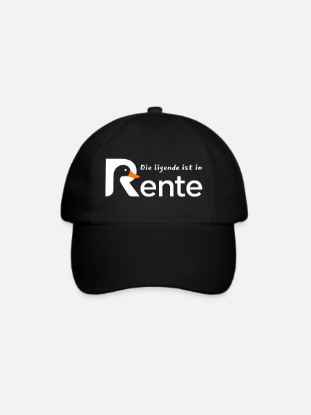 Die Legende Ist In Rente Lustiger Rentner Spruch - Baseballkappe - Schwarz/Schwarz