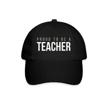 Stolz, Lehrer zu sein – Lehrergeschenk - Baseballkappe - Schwarz/Schwarz - Vorne