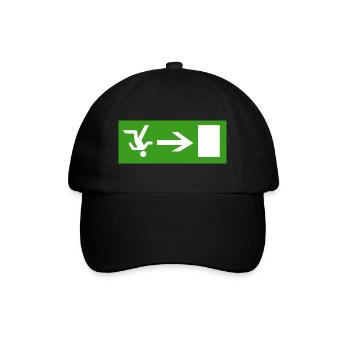 Schlendern aus der Kneipe  - Baseballkappe - Schwarz/Schwarz - Vorne
