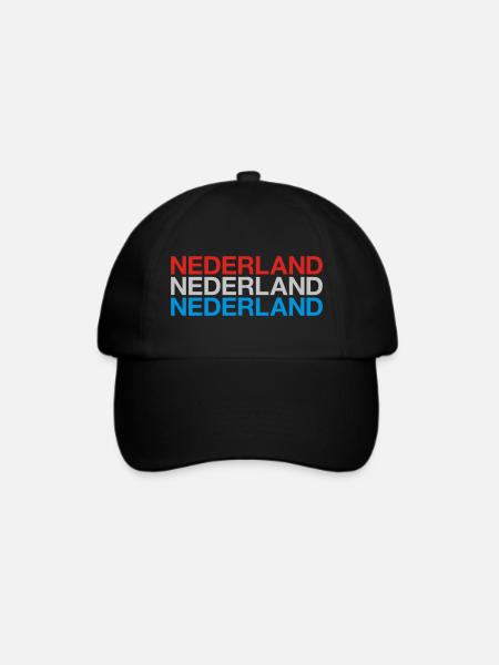 NIEDERLANDE Nederland Netherlands Holland - Baseballkappe - Schwarz/Schwarz